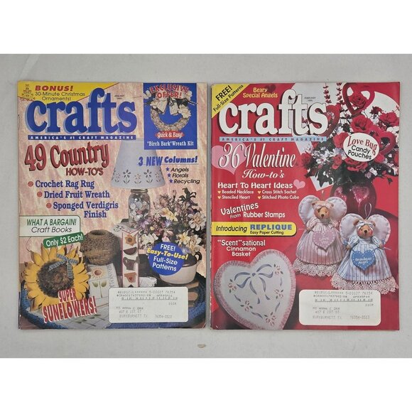 Crafts Magazine Collection Lot Of 12 Issues Full-Size Patterns & Projects 1995 - Picture 2 of 9